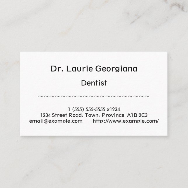 Conservateur, humble Carte de visite (Devant)