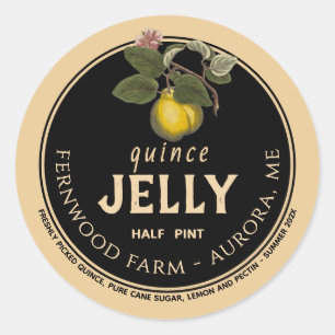 Conserve de gelée de coing Autocollant vintage Kra