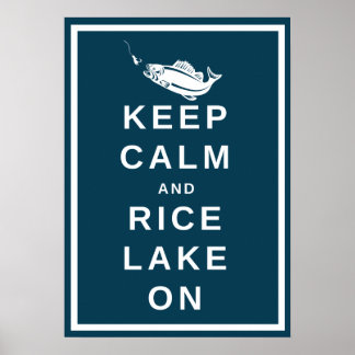 Conserver calme et lac Rice, affiche ON en vert RL