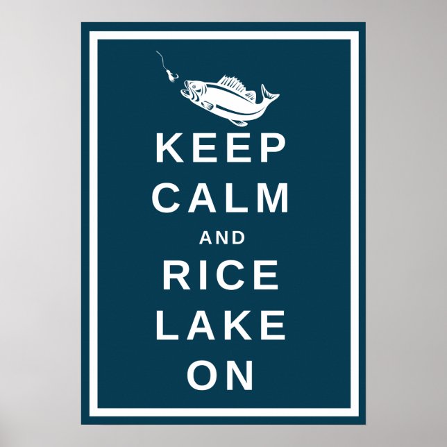 Conserver calme et lac Rice, affiche ON en vert RL (Devant)