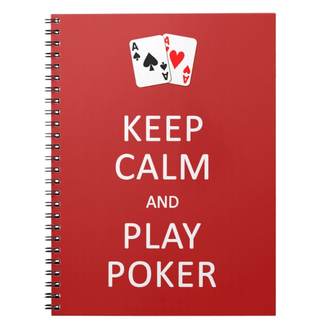 CONSERVER CALME & PLACER POKER carnet personnalisé (Devant)