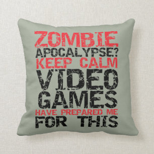 Conserver Calme Zombie Apocalypse Coussin pour Gee