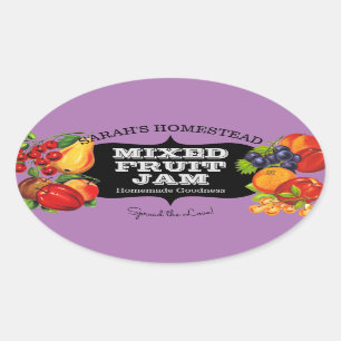 Conserver de fruits Étiquettes à la confiture vint