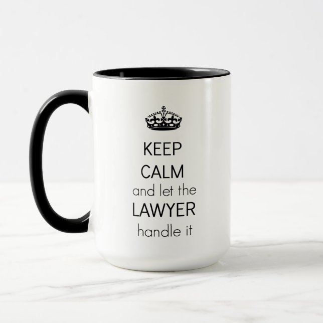 Conserver le calme Avocat Mug - Drôle Avocat Don (Gauche)