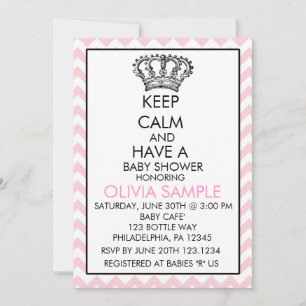 Conserver le calme Baby shower Invitation