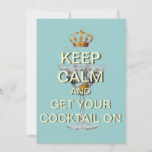 Conserver le calme Cocktail Party Invitation perso
