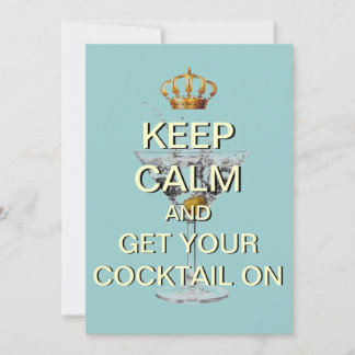 Conserver le calme Cocktail Party Invitation perso