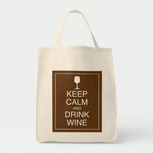 Conserver le calme et boire du vin - Sac fourre-to (Devant)