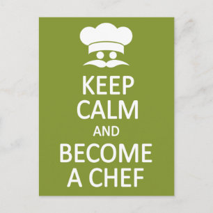 Conserver le calme et devenir chef carte postale p