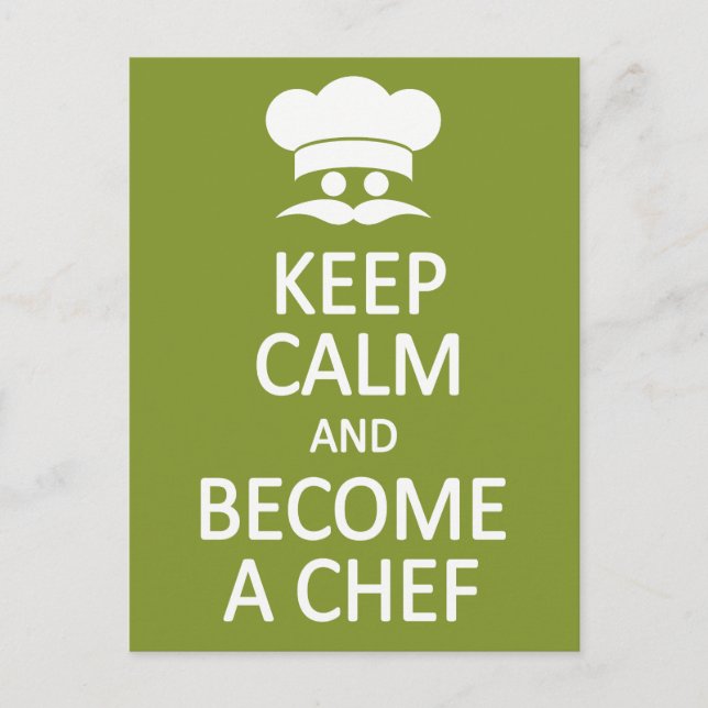 Conserver le calme et devenir chef carte postale p (Devant)