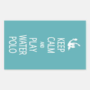 Conserver le calme et jouer Water Polo autocollant