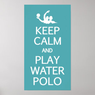 Conserver le calme et jouer Water Polo poster pers