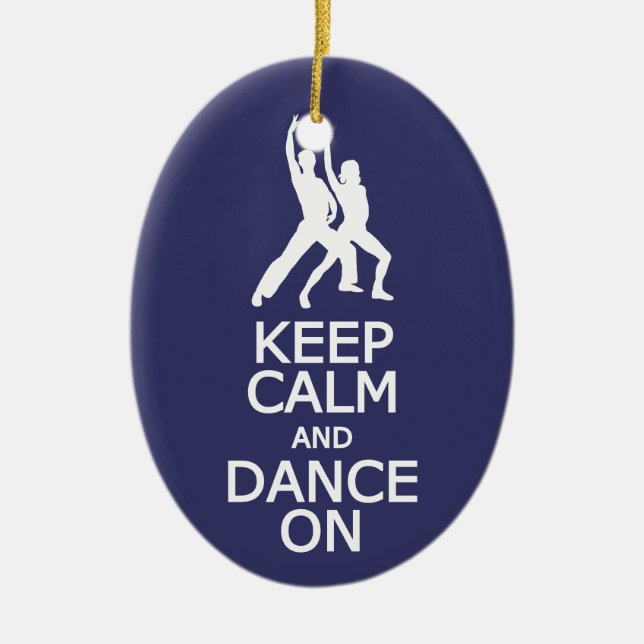 Conserver le calme et la danse sur ornement couleu (Devant)