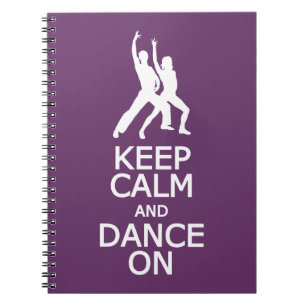 Conserver le calme et la danse sur un carnet de co