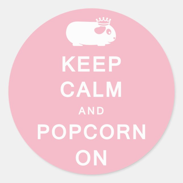 Conserver Le Calme Et Le Popcorn Sur Les Stickers (Devant)