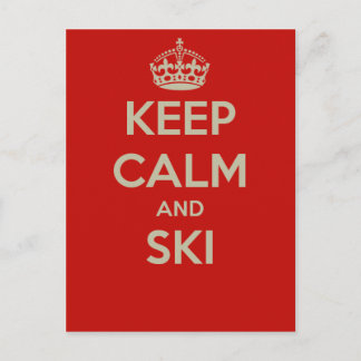 Conserver le calme et le ski - Cartes postales