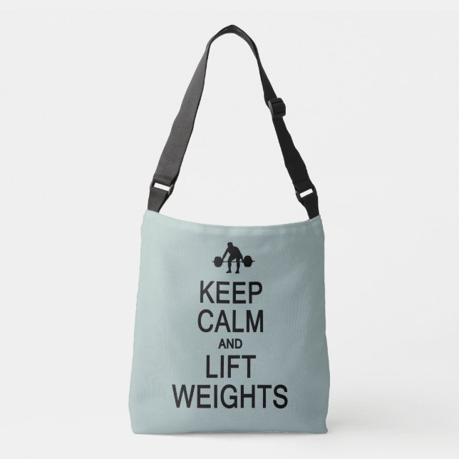 Conserver le calme et les poids de levage sacs cou (Devant)