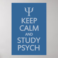 Conserver le calme et l'étude Psych poster personn
