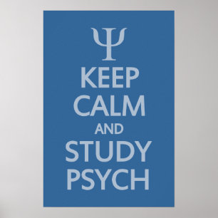 Conserver le calme et l'étude Psych poster personn