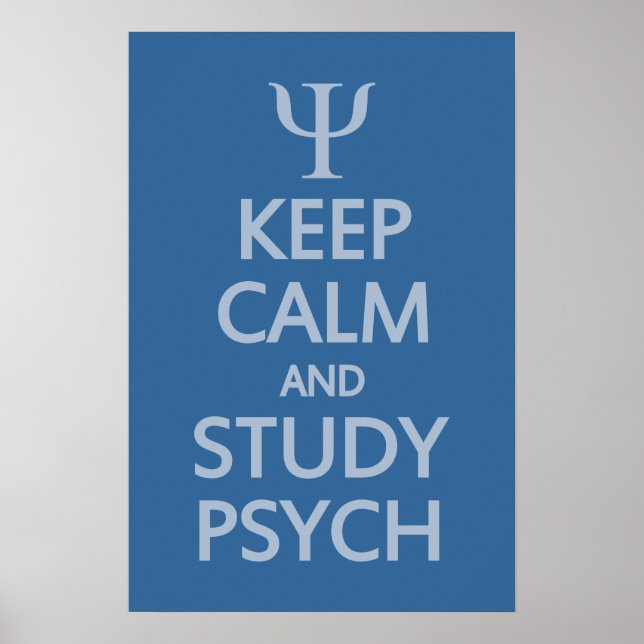 Conserver le calme et l'étude Psych poster personn (Devant)