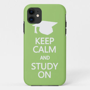 Conserver le calme et l'étude sur le coque iphone 