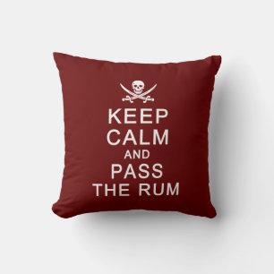 Conserver le calme et passer le rhum coussin perso