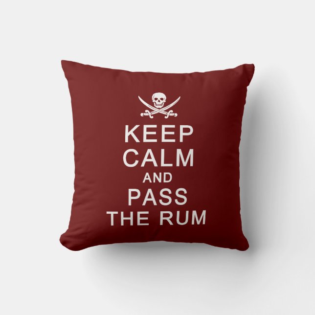 Conserver le calme et passer le rhum coussin perso (Recto)