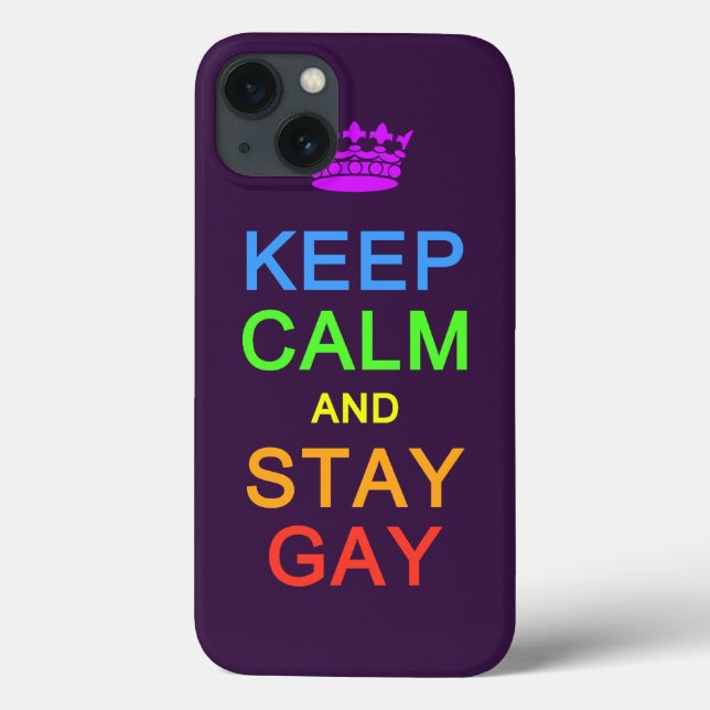Conserver le calme et rester gay coques de couleur (Verso)