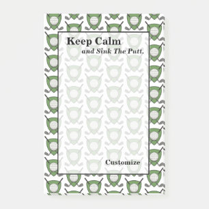 Conserver le calme Golf Thème Post-It Notes
