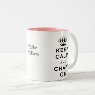 Conserver le calme rose personnalisé 11oz café Mug