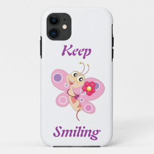 "CONSERVER LE SOURIRE" BUTTERFLY Coque-Mate coque