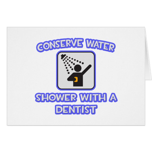 Conserver l'eau .. Douche avec un dentiste (Devant horizontal)