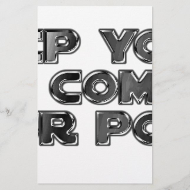 Conserver vos commentaires stupides (Devant)