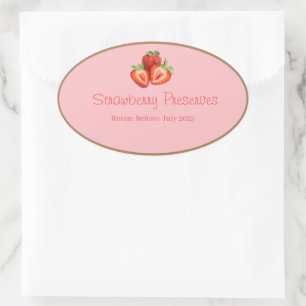 Conserves de fraises autocollants de cuisine pour
