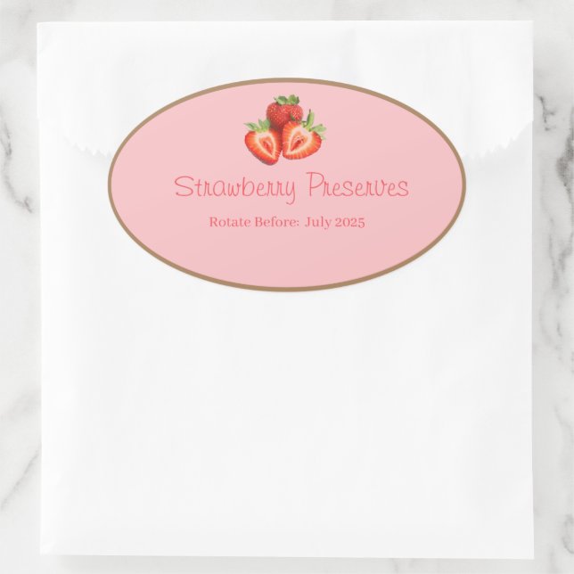 Conserves de fraises autocollants de cuisine pour  (Sac)