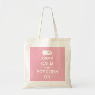 Conservez le calme et le maïs éclaté sur le sac