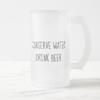 Conservez l'eau Buvez de la bière Mug givré Fête d