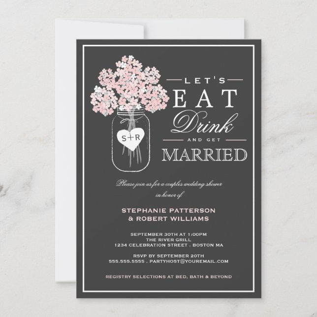 Consommer et se marier Couples Invitation douche (Devant)