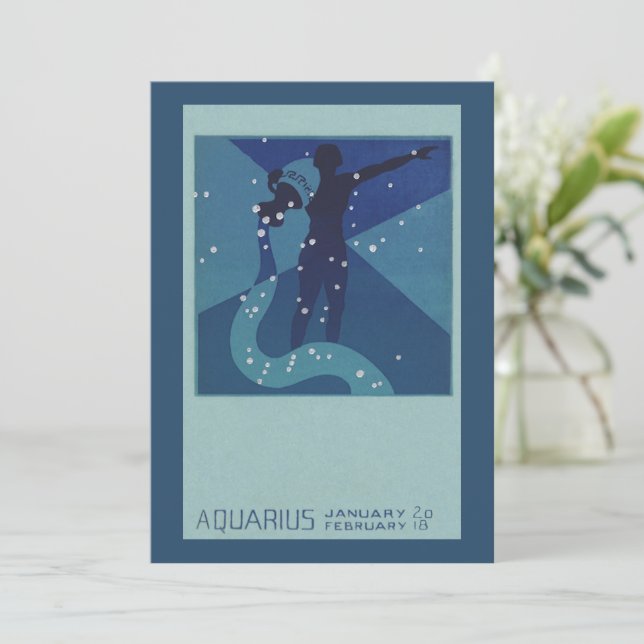 Constellation Aquarius, Astrologie Vintage Zodiaqu (Debout devant)