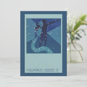 Constellation Aquarius, Astrologie Vintage Zodiaqu