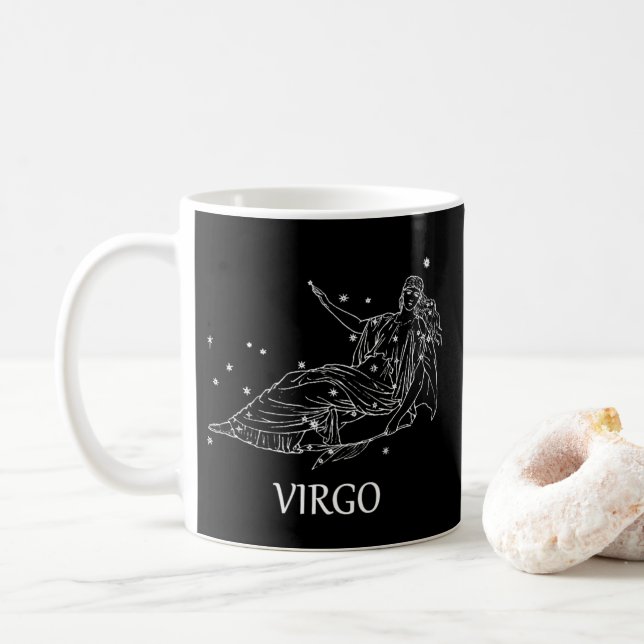 Constellation d'astrologie de Vierge et tasse (Avec donut)
