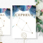 Constellation de céphée céleste Numéro de tableau<br><div class="desc">Profitez d'un thème de constellation céleste avec nos panneaux de constellation ! Collection avec de nombreuses constellations différentes à choisir, mais si vous avez besoin de plus, s'il vous plaît n'hésitez pas à ajouter un nom de constellation différent à l'une de nos cartes de numéro de table (même si la...</div>