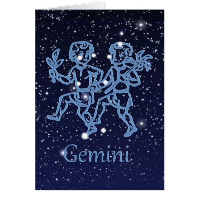 Constellation des Gémeaux et signe du zodiaque ave (Devant)