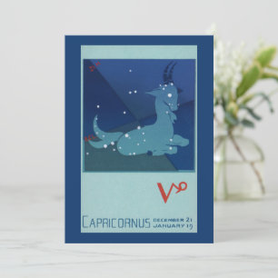 Constellation du Capricorne, Zodiaque Vintage, Ast