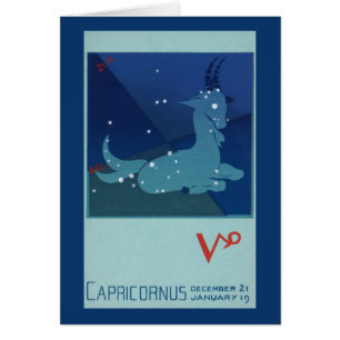 Constellation du Capricorne, Zodiaque Vintage, Ast