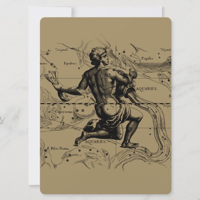 Constellation du Verseau Hevelius 1690 20 janvier  (Devant)