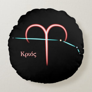 Constellation du zodiaque Bélier Coussin Rond