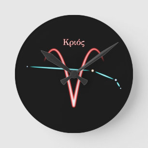 Constellation du zodiaque Bélier Horloge ronde