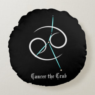 Constellation du zodiaque Cancer Coussin Rond