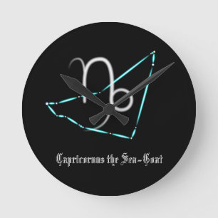 Constellation du zodiaque Capricorne Horloge Ronde